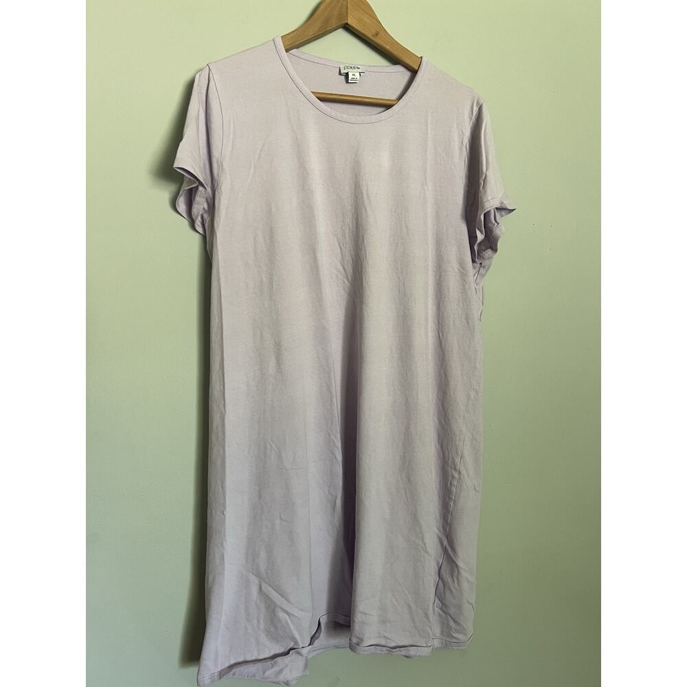J Crew T Shirt XL Lavender Dress 100% Cotton Coastal Beachy Euro Summer Capsule